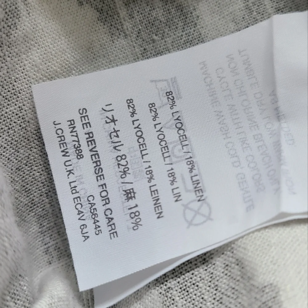 J. Crew Romper Sinch‎ Tie Waist Lyocell/Linen blend